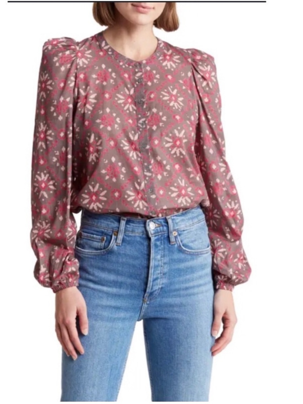 Current/Elliott Settler Floral Button Front Top Size XS